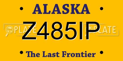 Z485IP Alaska License Plate