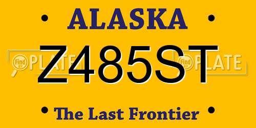Z485ST Alaska License Plate