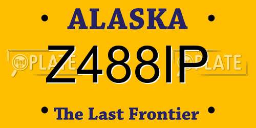 Z488IP Alaska License Plate
