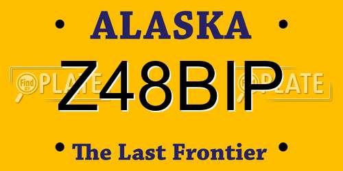 Z48BIP Alaska License Plate