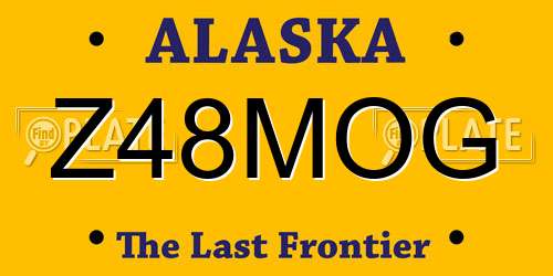 Z48MOG Alaska License Plate
