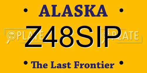 Z48SIP Alaska License Plate