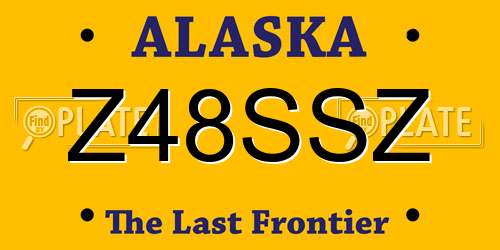 Z48SSZ Alaska License Plate