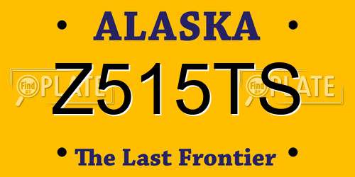 Z515TS Alaska License Plate