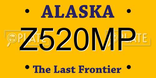 Z520MP Alaska License Plate