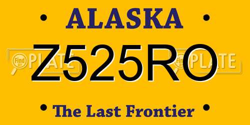 Z525RO Alaska License Plate