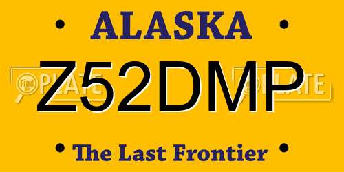 Z52DMP Alaska License Plate