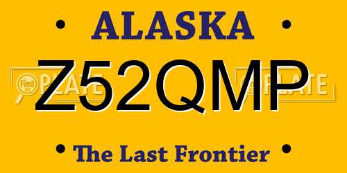 Z52QMP Alaska License Plate