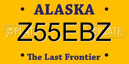 Z55EBZ Alaska License Plate