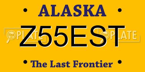 Z55EST Alaska License Plate