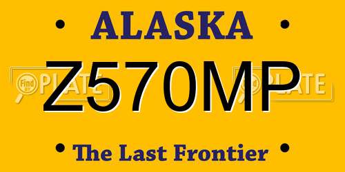 Z570MP Alaska License Plate