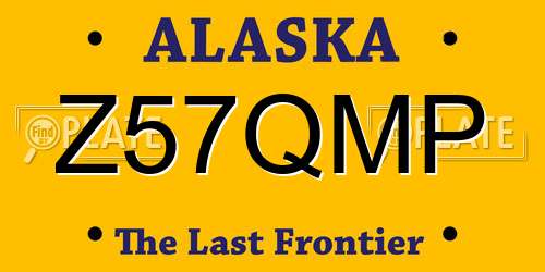 Z57QMP Alaska License Plate