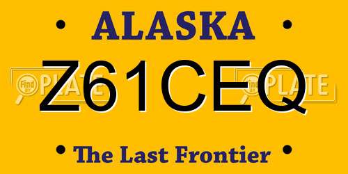 Z61CEQ Alaska License Plate