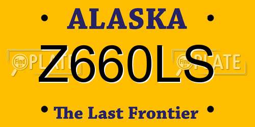 Z660LS Alaska License Plate