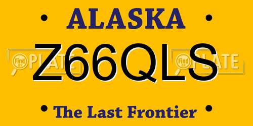 Z66QLS Alaska License Plate