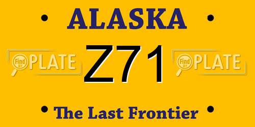Z71 Alaska License Plate