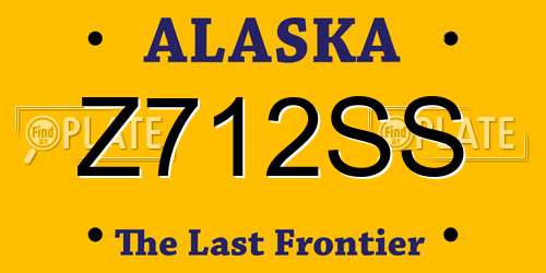 Z712SS Alaska License Plate