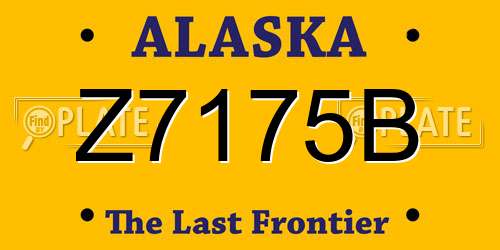 Z7175B Alaska License Plate