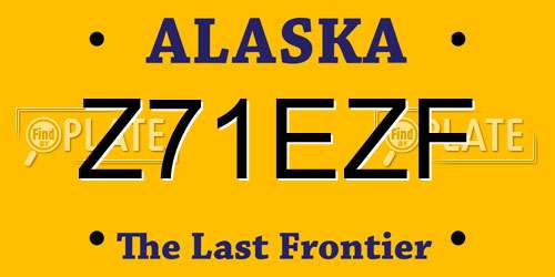 Z71EZF Alaska License Plate
