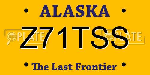 Z71TSS Alaska License Plate