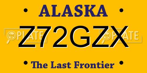 Z72GZX Alaska License Plate