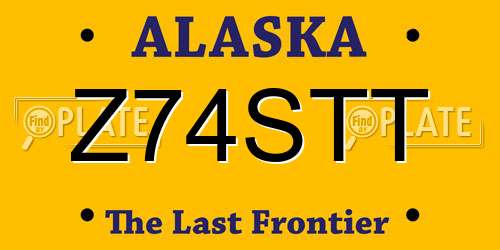 Z74STT Alaska License Plate