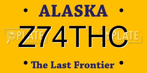 Z74THC Alaska License Plate