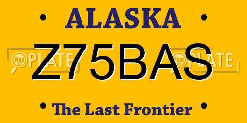 Z75BAS Alaska License Plate