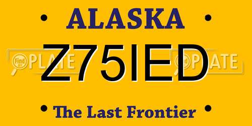 Z75IED Alaska License Plate