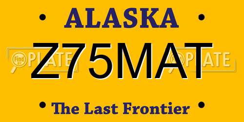 Z75MAT Alaska License Plate