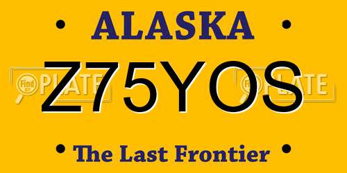 Z75YOS Alaska License Plate