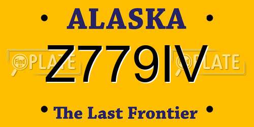 Z779IV Alaska License Plate