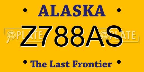 Z788AS Alaska License Plate
