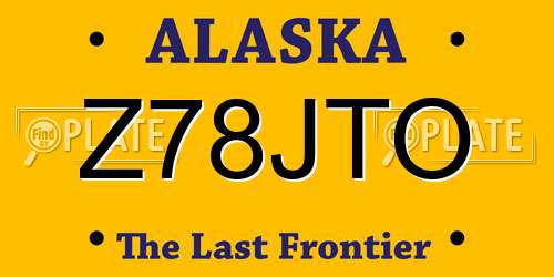 Z78JTO Alaska License Plate