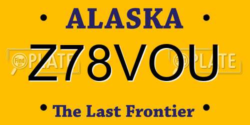 Z78VOU Alaska License Plate