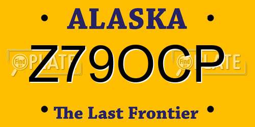 Z79OCP Alaska License Plate