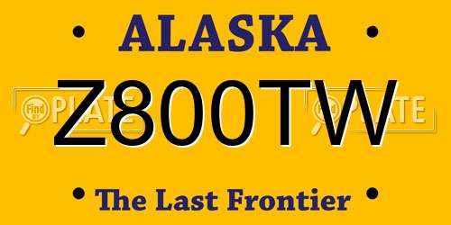 Z800TW Alaska License Plate
