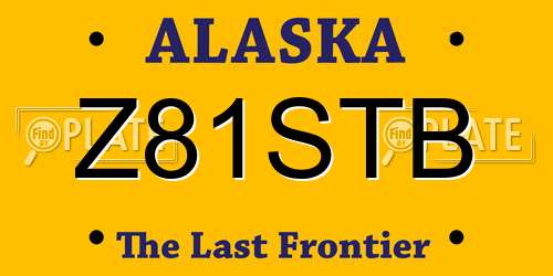 Z81STB Alaska License Plate