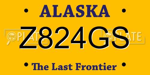 Z824GS Alaska License Plate