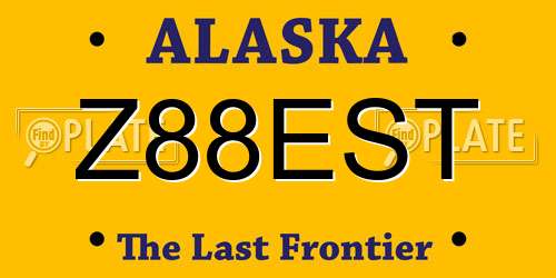 Z88EST Alaska License Plate