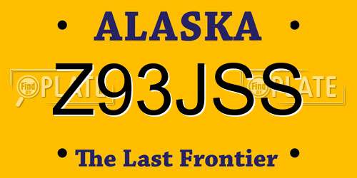 Z93JSS Alaska License Plate