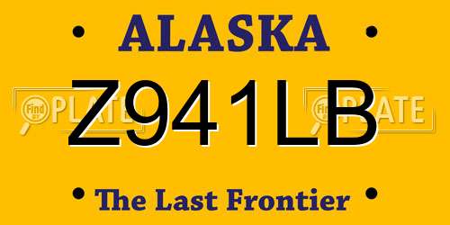 Z941LB Alaska License Plate