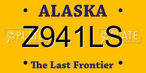 Z941LS Alaska License Plate