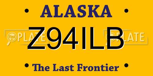 Z94ILB Alaska License Plate