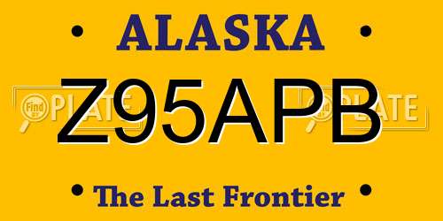 Z95APB Alaska License Plate