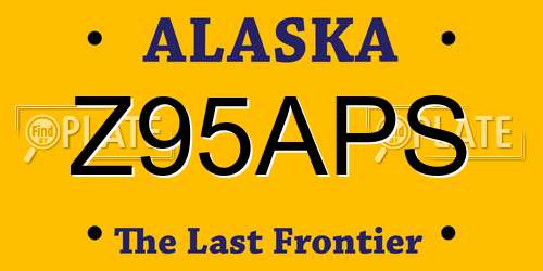 Z95APS Alaska License Plate