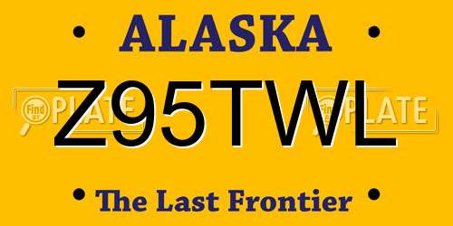 Z95TWL Alaska License Plate