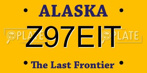 Z97EIT Alaska License Plate