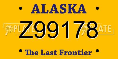 Z99178 Alaska License Plate