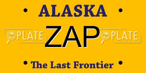 ZAP Alaska License Plate